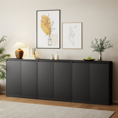 DIY Modular Storage Cabinet, 3-Piece 2-Door Cabinet