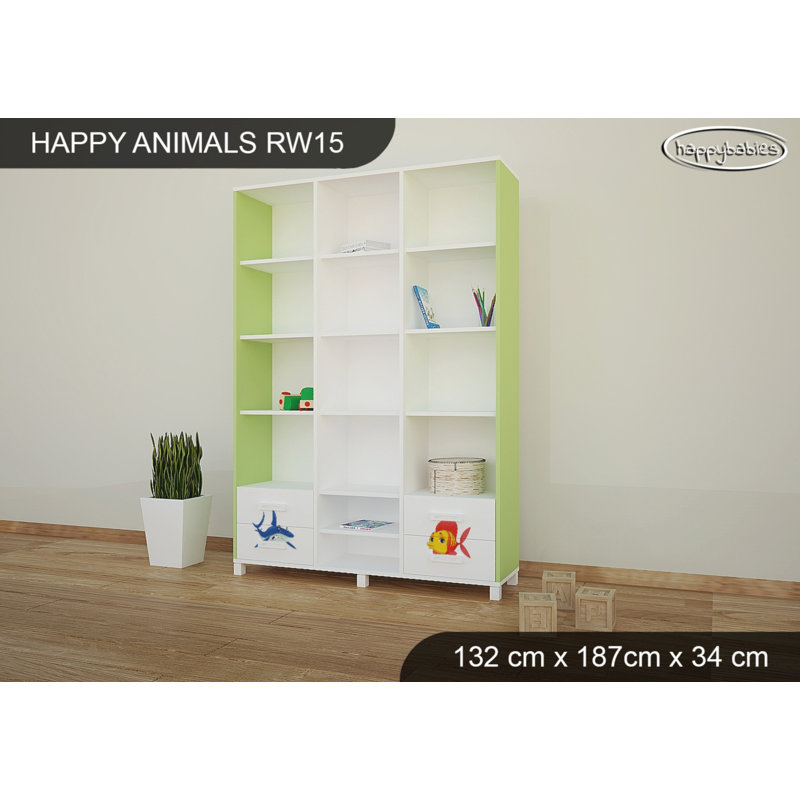 187cm H X 132cm W Kids Bookcase, Green