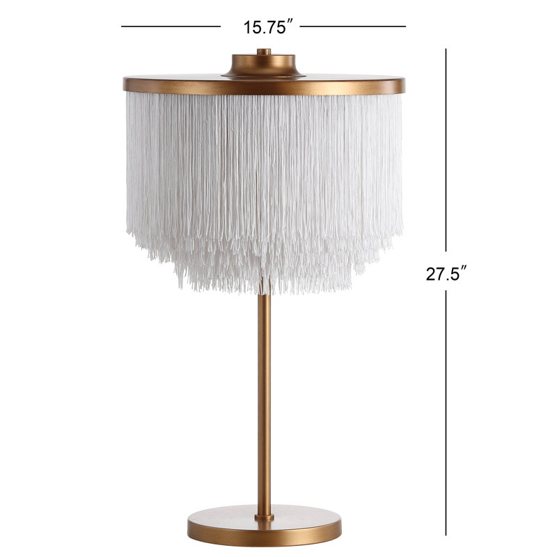 Hagan 27.5" Fringed/Metal LED Table Lamp