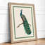Elegant Peacock Botanical - Framed Print-391231553-391231567