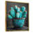 Toile avec cadre flottant or