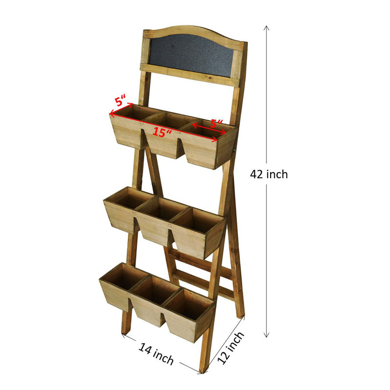Jardin vertical en bois Hazlett