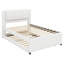 Lit plateforme tapissier contemporain avec lit gigogne escamotable-1962351110
