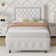 Alfye Faux Leather Upholstered Platform Bed with Diamond Button Tufted Headboard & Footboard