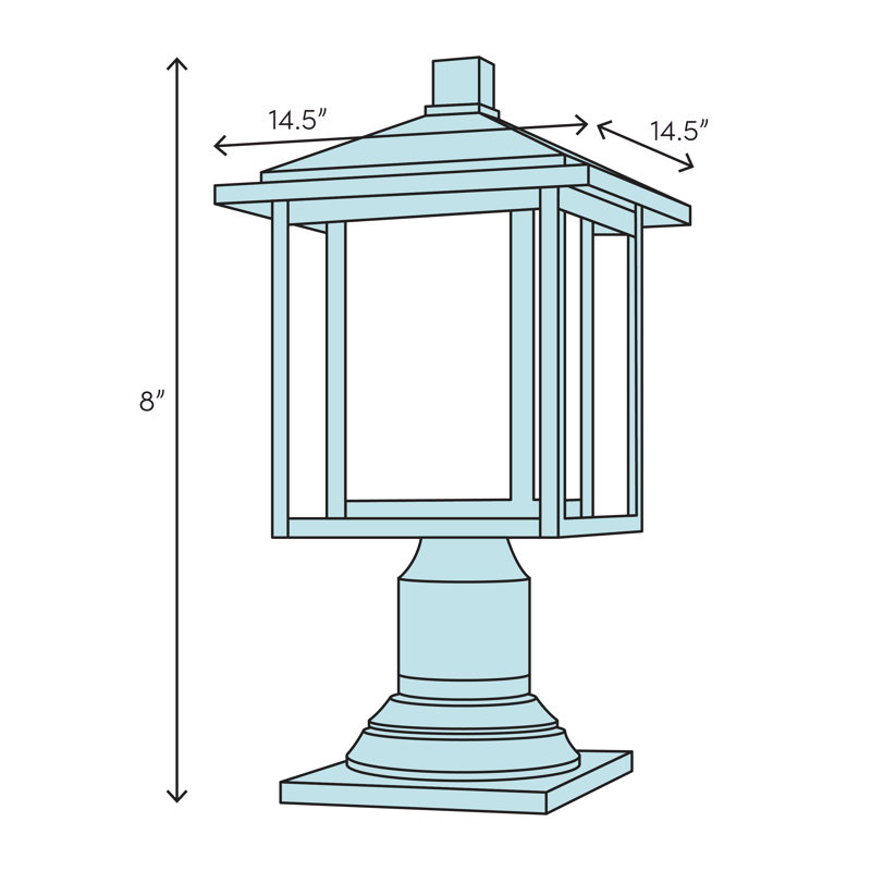 Luminaire suspendu à 1 lumière Abston, Miel, Noir texturé, H 8 po x l 14,5 po x P 14,5 po