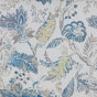 Bleu / floral gris