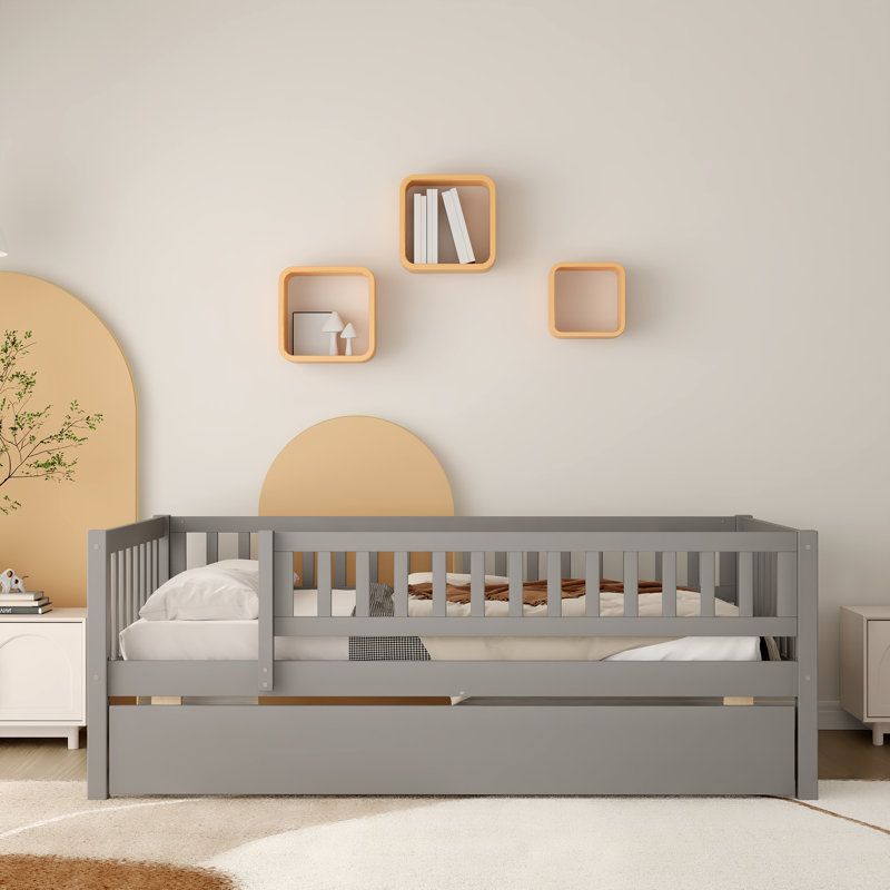 Lit de jour simple avec couchette Miesner, gris