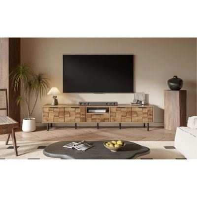 Tv Stand For Tvs Up To 85 Inches, Classic Design Furniture With Build Heavy - Load, Storage In Living Room Structure,