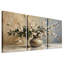"White Cherry Blossom Branches" dans un vase en céramique, ensemble de 3 toiles-8761987