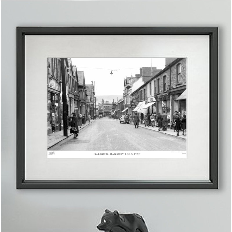 Bargoed, Hanbury Road 1952 by Francis Frith - Single Picture Frame Print, 28cm H x 36cm W x 2.3cm D