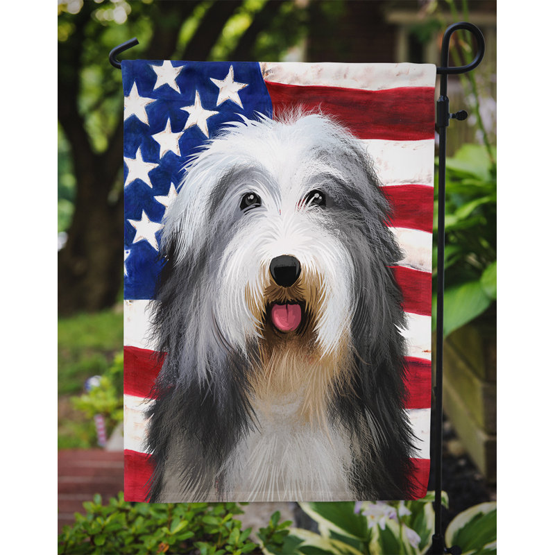 Polyester à 2 côtés 15 x 11 po drapeau de jardin, Colley barbu