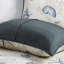 Édredon grand bleu - 100% coton avec coussins décoratifs et croisés 7 pièces-129079663