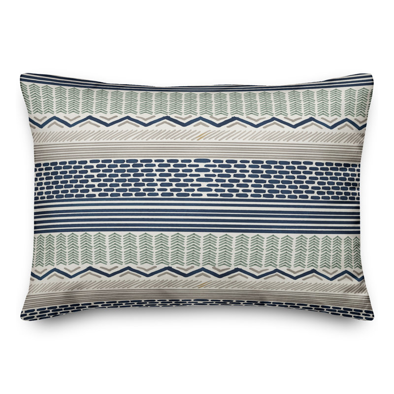 Housse et insert de coussin rectangulaire pour l'extérieur Circle Dot, Vert, Géométrique 2