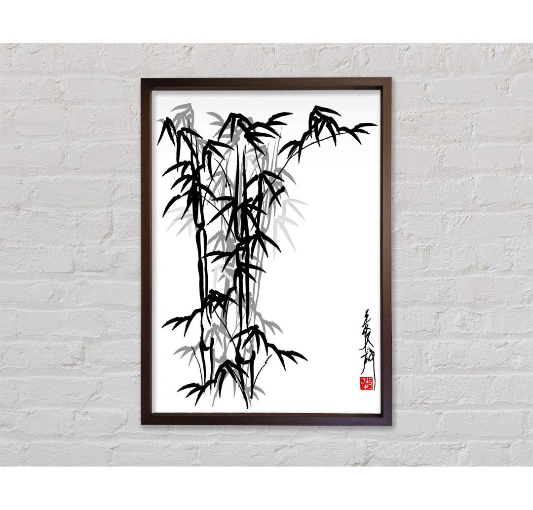 Bamboo Scripture - Einzelner Bilderrahmen Kunstdrucke auf Leinwand