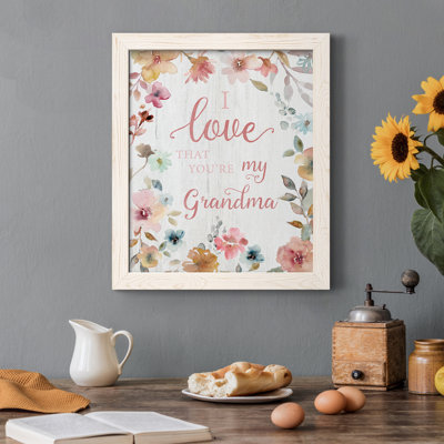 «Love Grandma», art textuel sur toile