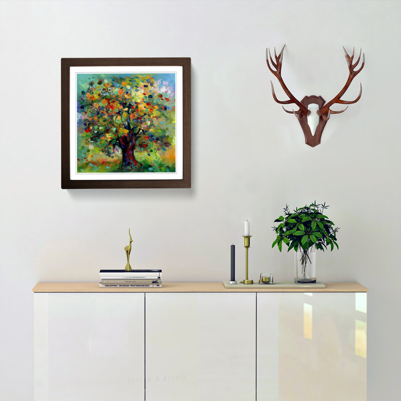 Apple Tree Expressionism - Framed Print, Walnut