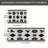 Black Floral Geometric, Kitchen Mats Set of 2-918392208