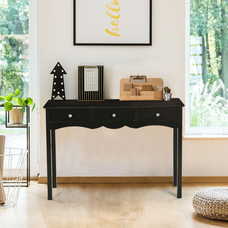 Aubin 100.3cm Console Table, Black