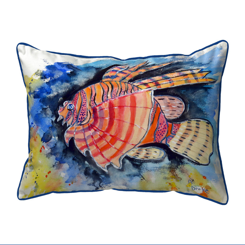 Housse et insert de coussin rectangulaire Lion Fish, Grand
