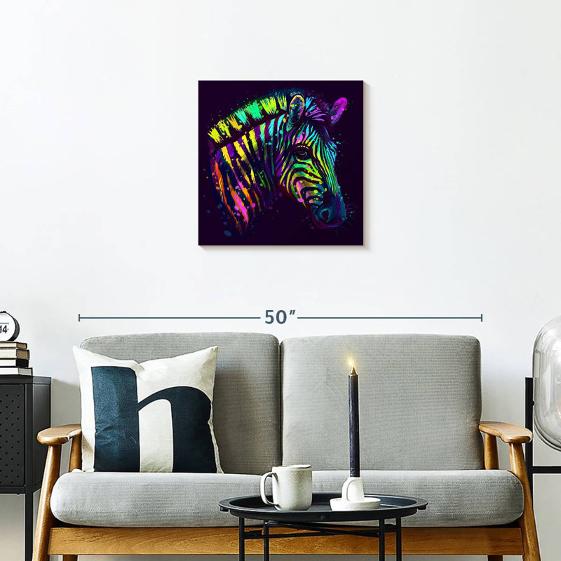 Brampt Neon Striped Zebra, 20'' H x 20'' W