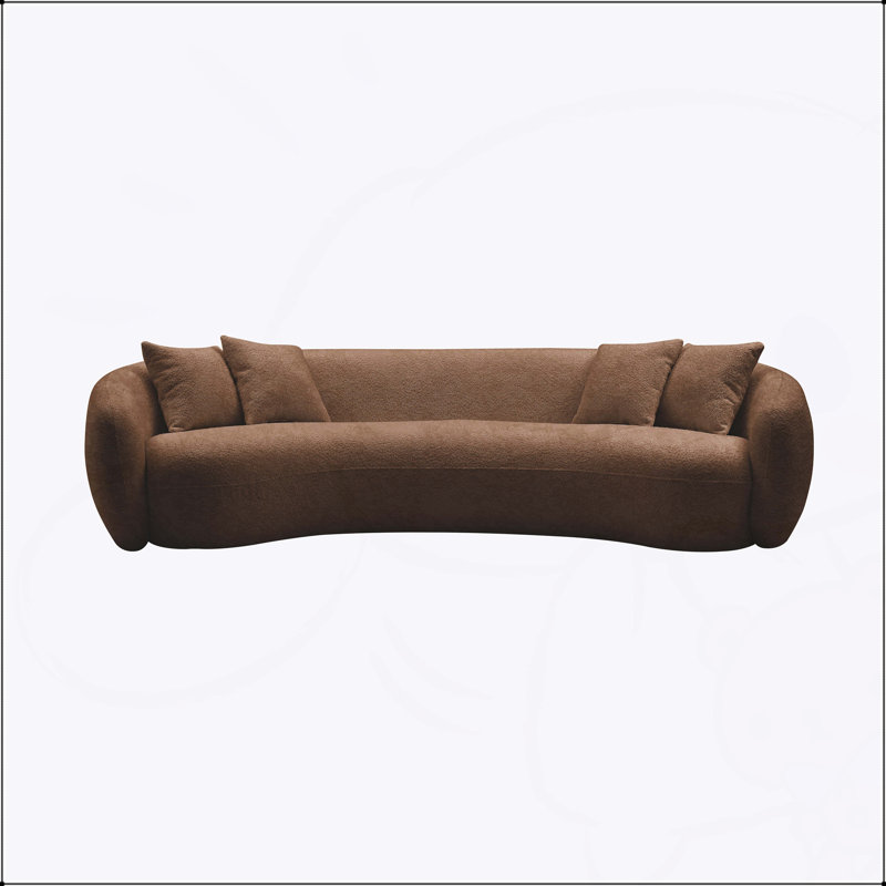 Canapé modulaire à 5 places Boucle, Brun