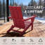 Ensemble de 2 chaises Adirondack pliables en PEHD avec support pour téléphone portable Maillet (ensemble de 2)-124605916-133403031