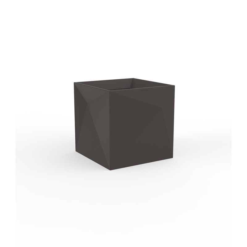 Faz Jardiniere Resin Pot Planter, 15.75" H x 18" W x 15.75" D, Bronze