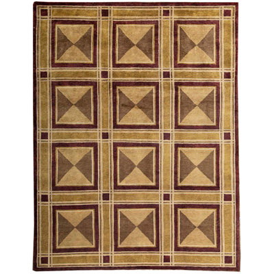 Hand-Knotted High-Quality Red Area Rug