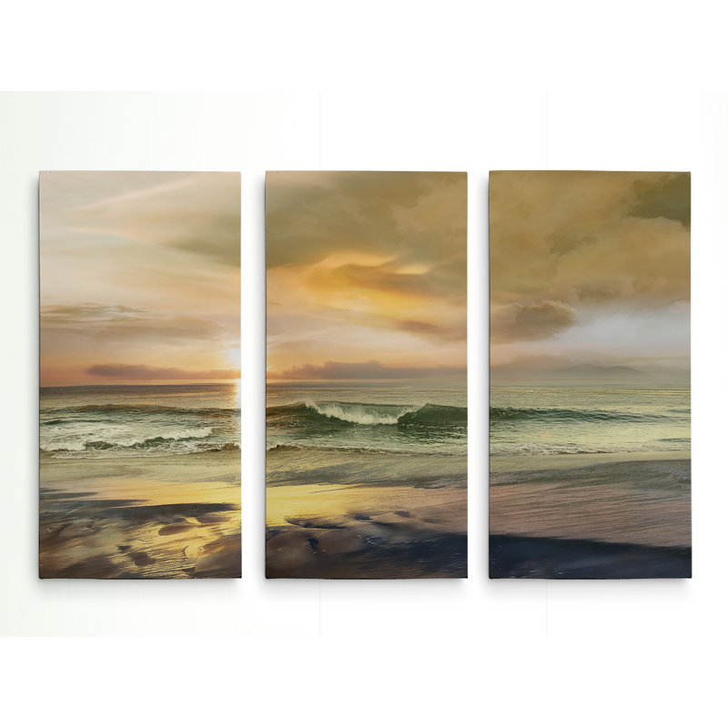 Monterey-ensemble de 3 images sur toile, H 24 po x l 36 po x P 1,5 po