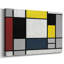 Composition avec grand avion rouge, jaune, noir, gris et bleu - Piet Mondrian - toile tendue avec châssis - 1921-90816078