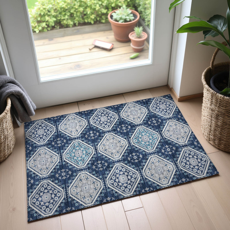Tapis de qualité supérieure Sykora AMF1442 lavable à la machine, Rectangle 1 pi 8 po x 2 pi 6 po