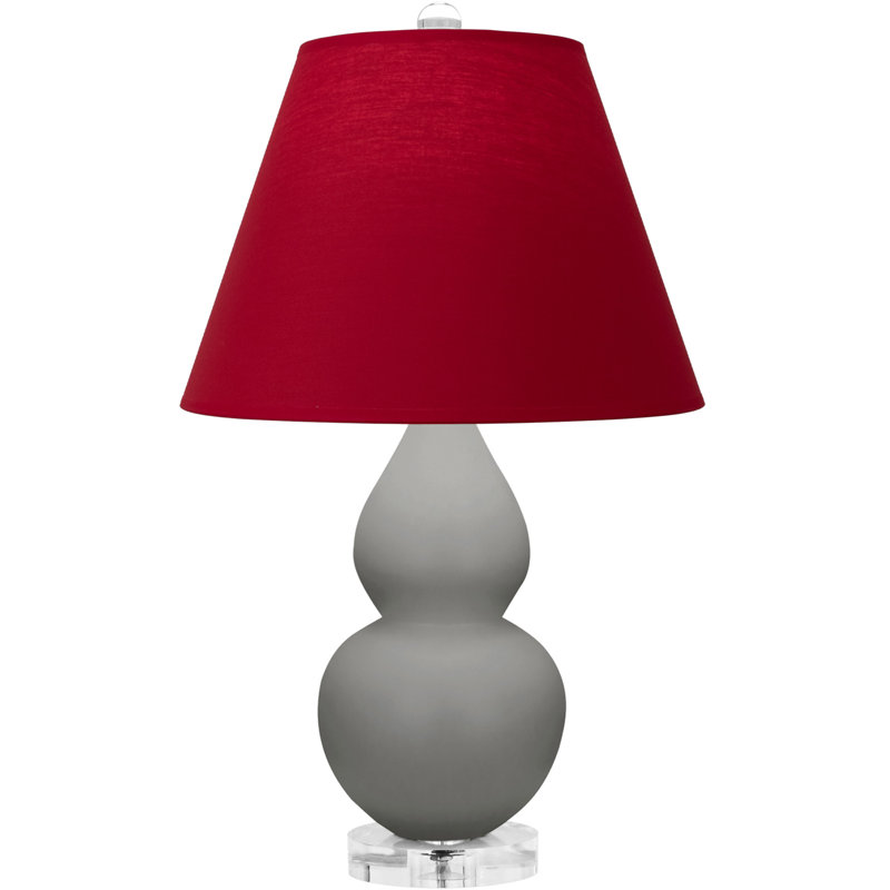 Petite lampe d'appoint à double gourde, Gris, Thé vert / taupe