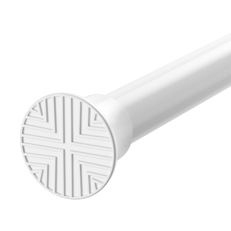 Ensemble de 2 tringles à rideaux à tension blanche, réglables 31 à 76 po, sans perceuse, Blanc