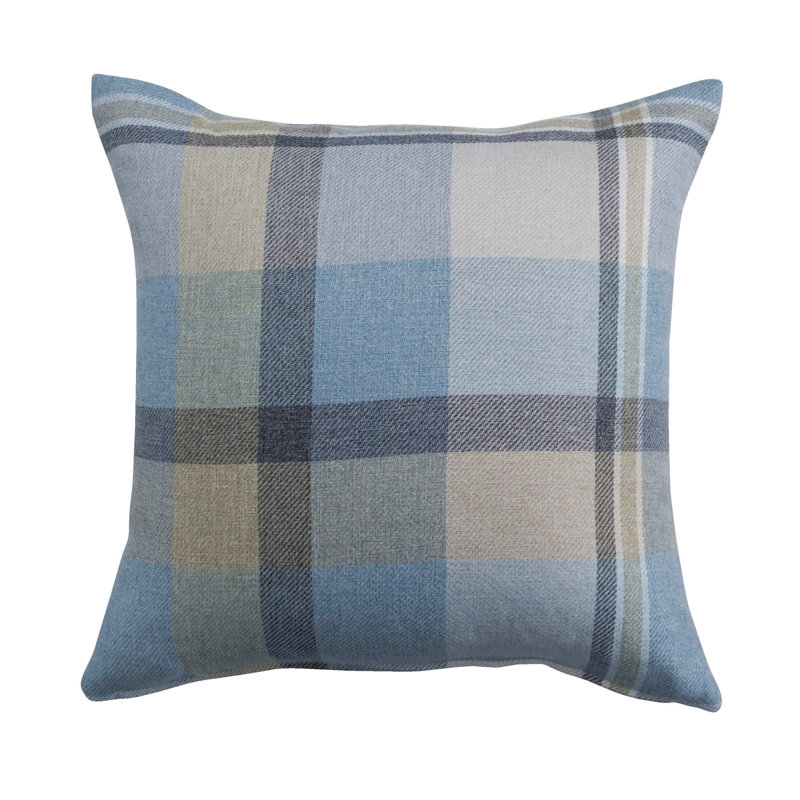 Maniscalco Plaid Square Cushion, Duck Egg
