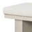 Hagy Dining Bench, 59 Inch, Panel Rubberwood Base, White Fabric Padded Seat