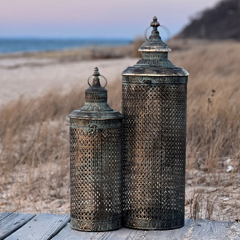 29" Oasis Candle Lanterns, Set of 2