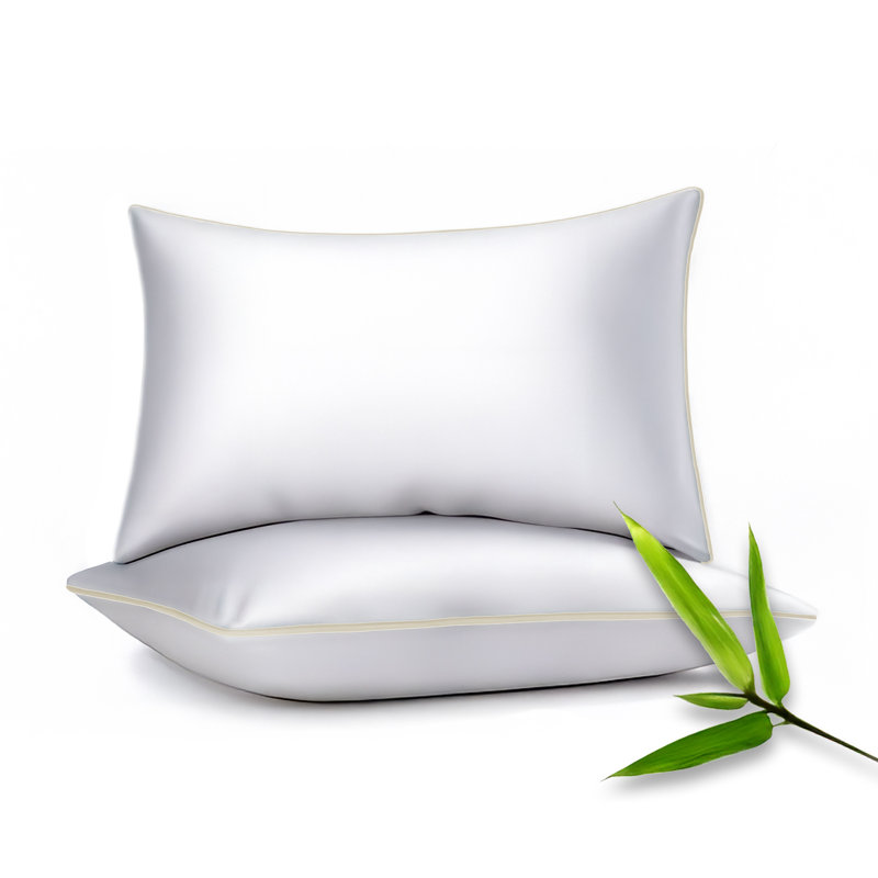 100% Viscose from Bamboo Trimmed Pillowcases Only, 300 Thread Count, Hidden Zipper, Cooling Breathable, Bedding Pillow Covers for Hot Sleepers - Gift-Ready Packaging, PACK OF 2 (Buttercream)