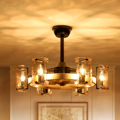 26.4'' 6-Light Fandelier with Remote Control