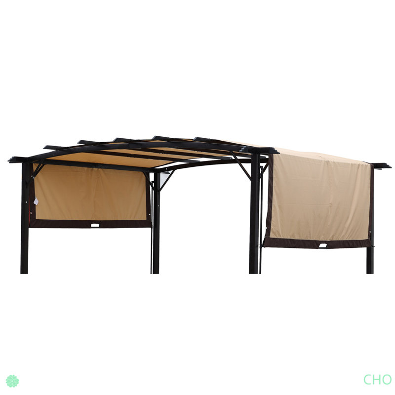 Universal Canopy Cover Replacement For 12X9 Ft Curved Outdoor Pergola Structure
