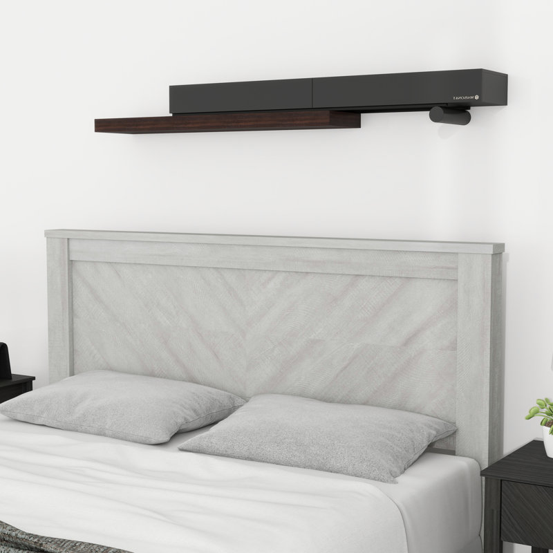 Aleshire Full Queen Headboard, Dusty Gray Oak