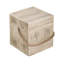 Table d'appoint carrée en grain de bois MGO avec corde tressée simulée