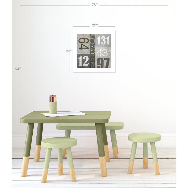 Impression de chiffres sur papier, H 20 po x l 20 po x P 1 po