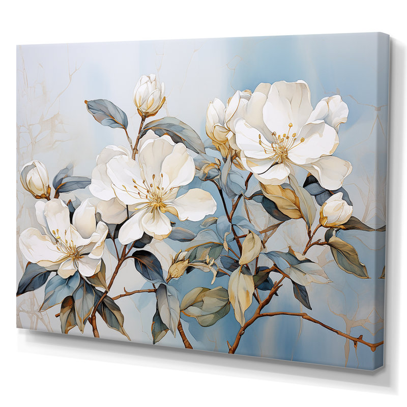 Essence de Rhododendron Simplicité IV, Toile tendue, H 12 po x l 20 po x P 1 po