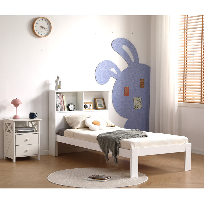 Solid Wood Bed, White