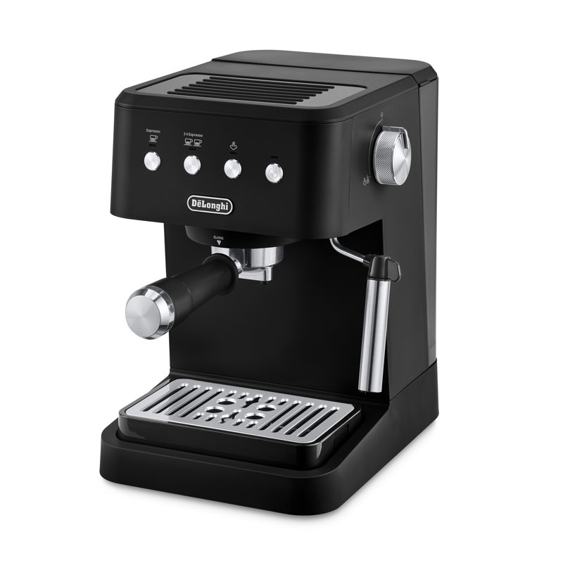 De’Longhi Stilosa 15-Bar Black Espresso Machine with Steam Wand and Programmable Shot Volume