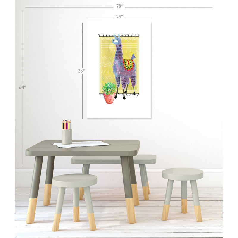Impression sur papier Rolled Lovely Llama II, H 36 po x l 24 po x P 1 po
