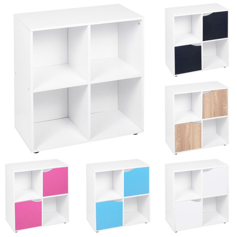 Swarna 61cm H x 60cm W Bookcase, White