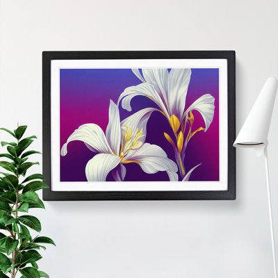 Glowing Iris Flowers - Single Picture Frame Print