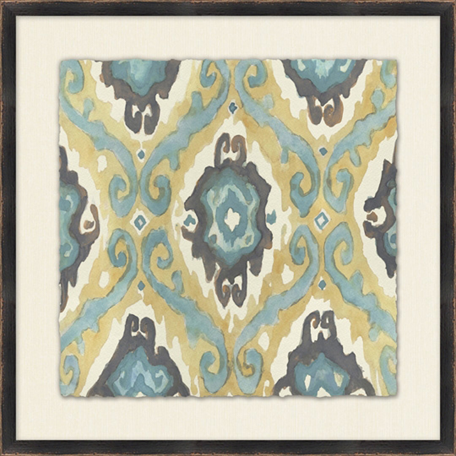 Wendover Art Group Neutral Ikat Study 2 - Picture Frame Painting on ...