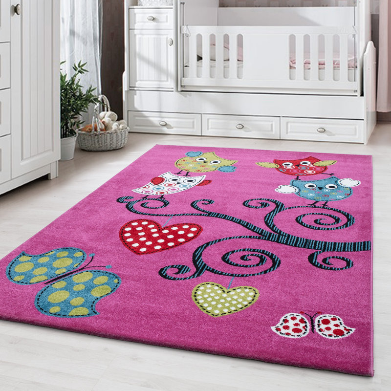 Orville Pink Rug, Rectangle 80 x 150cm